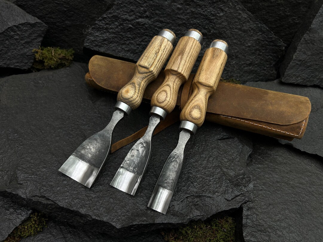 Premiumforge Hand Forged Wood Carving Gouges. 52100 Steel Blades ...