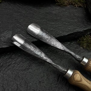 Premiumforge Wood Carving Gouges Kit 2 Pcs Forged Straight Rounded ...