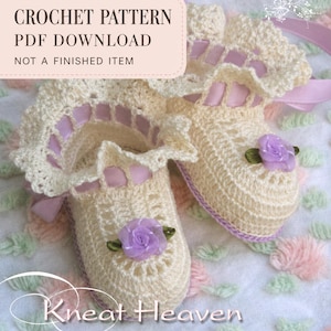 Crochet Ruffles Baby Booties Pattern, Newborn Shoe Tutorial, PDF Download