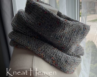 Handmade Handcrafted Neck warmer Cowl Scarf Gray