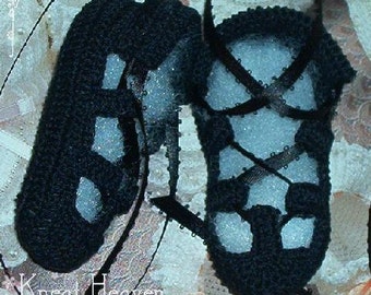 Crochet PATTERN Ghillies Baby Booties Irish Dancing shoes