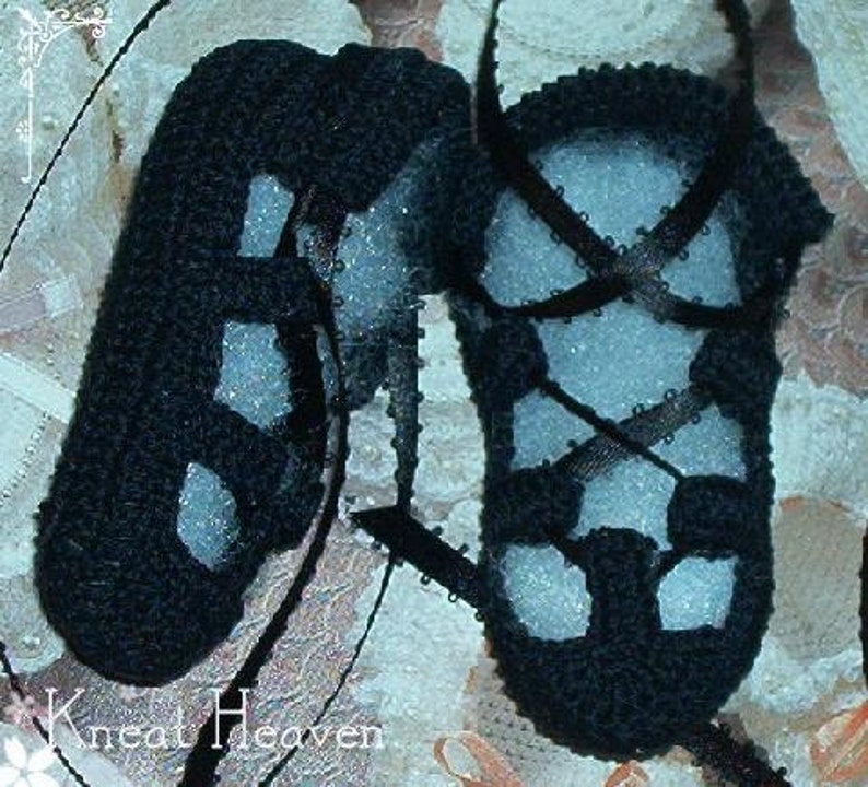 Crochet Pattern Ghillies Baby Booties Irish Dancing shoes image 1