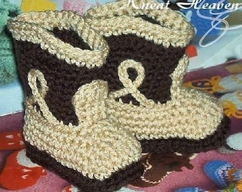 Boutique Crochet Cowboy Boots Baby Booties