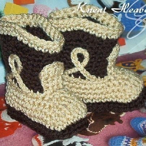 Boutique Crochet Cowboy Boots Baby Booties