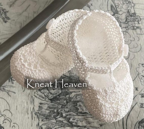 Crochet Baby Booties, Handmade Reborn Doll Shoes, Christening Baptism Gift, Newborn Keepsake