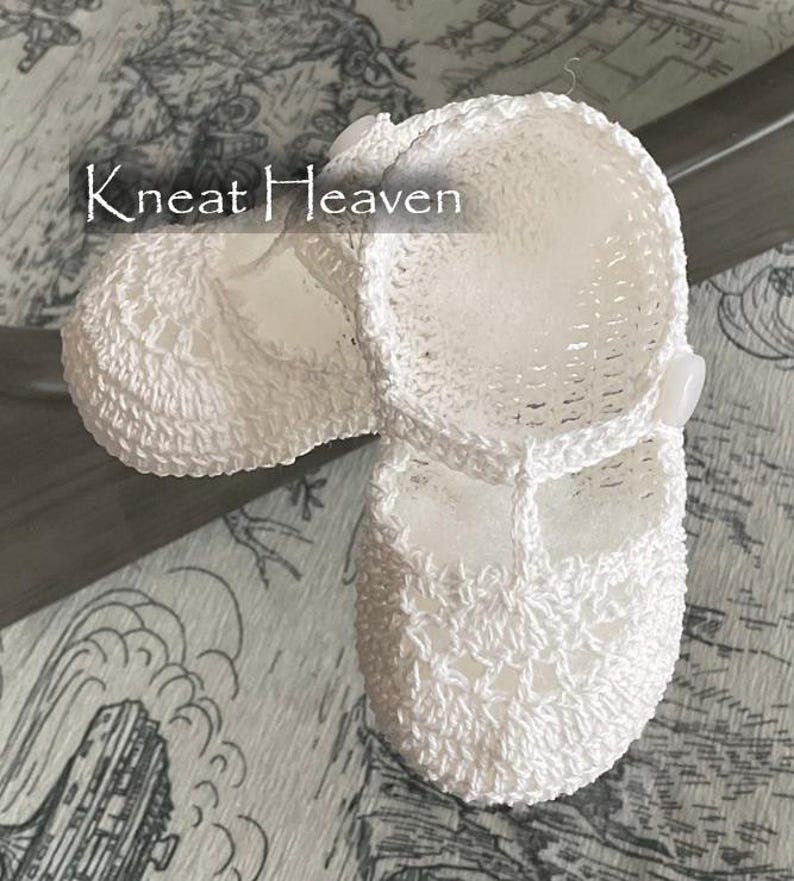 Hand-Crocheted Baby Booties, Reborn Doll Shoes, Christening or Baptism Keepsake Gift image 6
