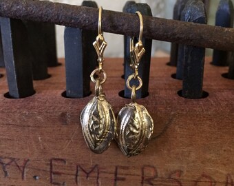14k Ancient relic earrings -Seed