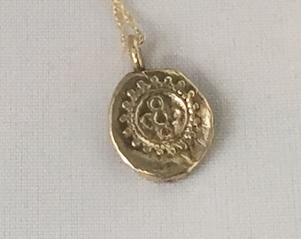 14k gold cast pendant -  Buccaneer