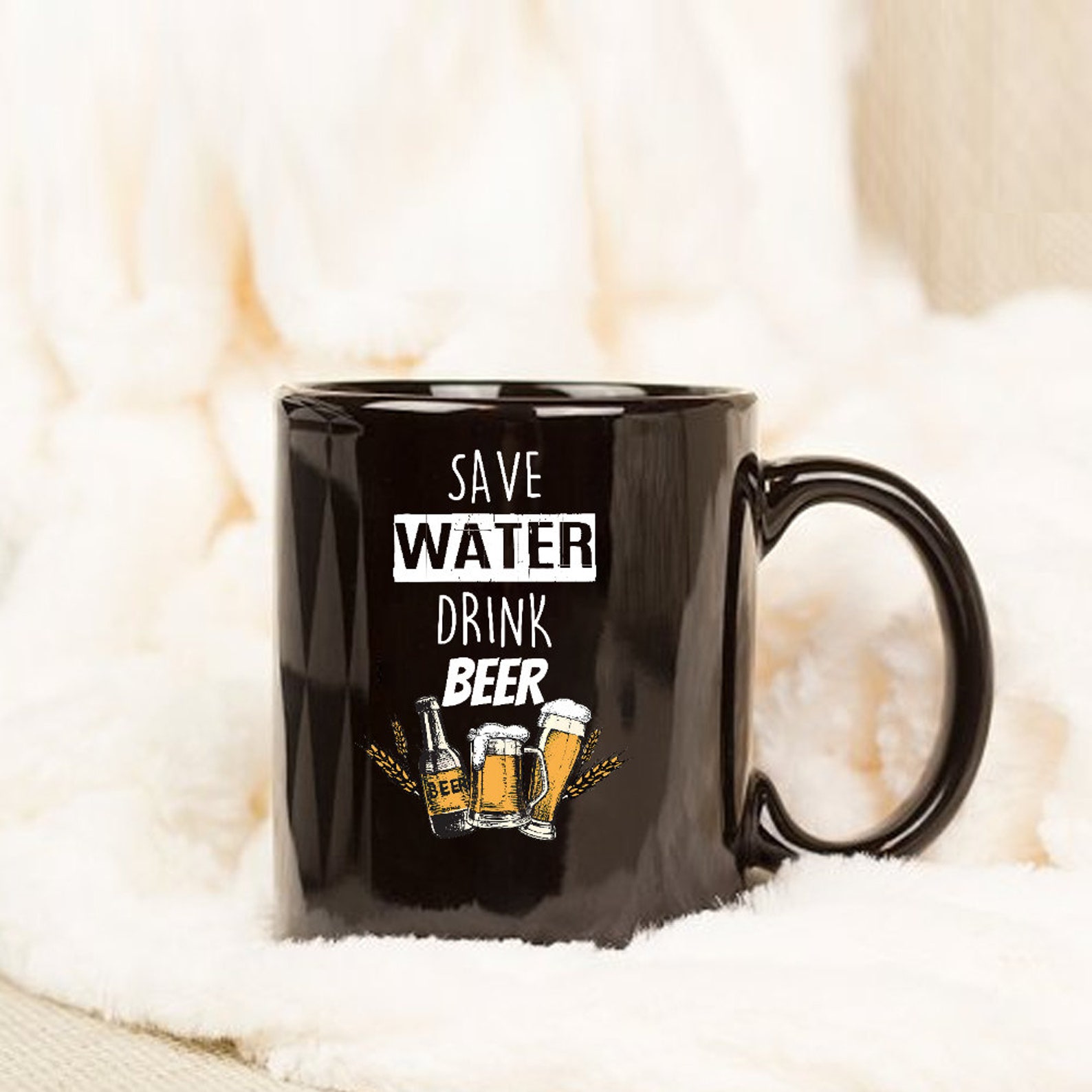 Funny Beer Drinking Classic Mug Etsy