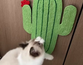 Sisal cat scratching mat vertical cactus