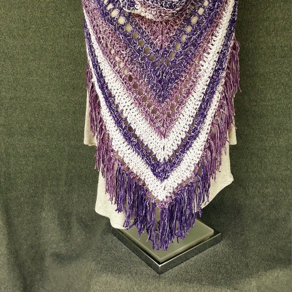 Purple Ombre Wild Oleander Hooded Scarf in the Colorway Chi