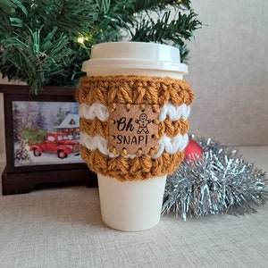 Crochet Coffee Sleeve Cozy Oh Snap image 3