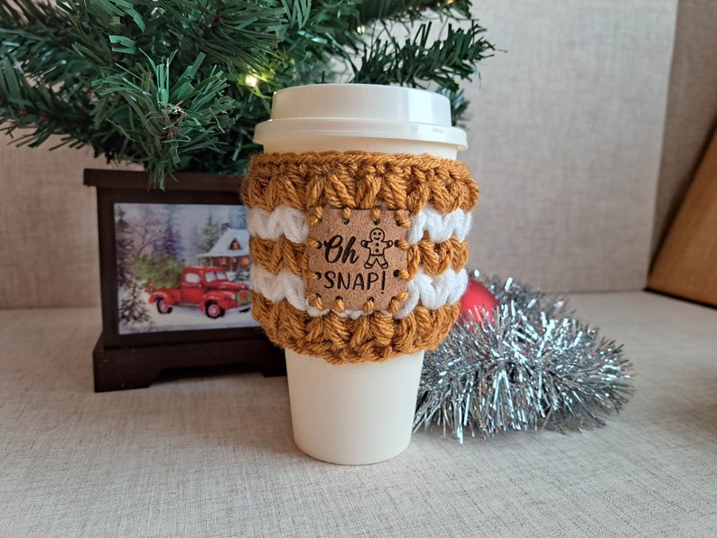 Crochet Coffee Sleeve Cozy Oh Snap image 3