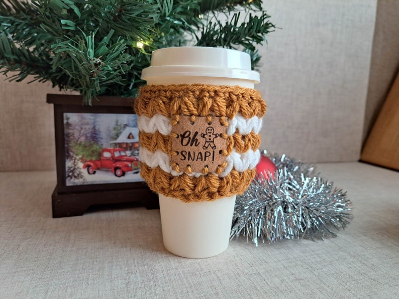 Crochet Coffee Sleeve Cozy Oh Snap image 1