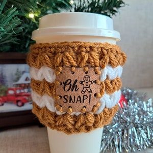 Crochet Coffee Sleeve Cozy Oh Snap image 4
