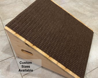 Outdoor or indoor Pet ramp for dogs or cats.  Made from Cedar wood extra sturdy sand strong.  Custom sizes available