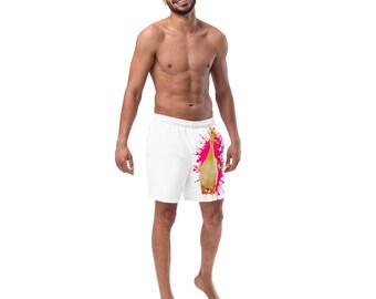 Men's swim trunks - Smile Spark - designed swim trunks- swim trunks for men - best selling swim trunks- funny swim trunks