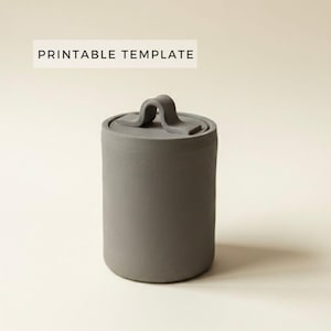 Ceramic Jar Template: DIY Pottery Slab Building (Printable PDF Download A4 size )