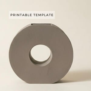 Donut Shaped Vase Template: Easy DIY Ceramic Pottery (Printable PDF Download A4 size)
