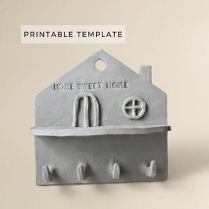 Altar & Key Holder Slab Template DIY Ceramic (Printable PDF Download A4 size)