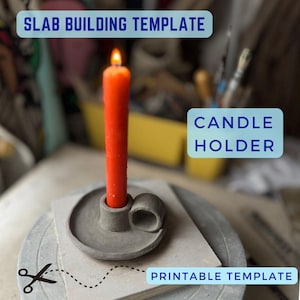 Candle Holder Template | Ceramic Tools | Printable Template | Easy DIY Ceramic Vessel | Pottery Templates for Slab Building Tutorial