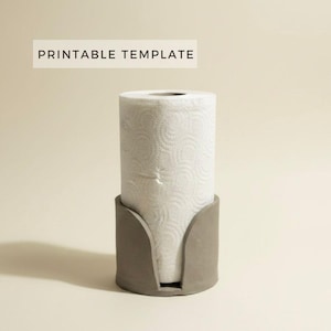 Plantilla para soporte de toallas de papel de 7 pulgadas: Construcción de losas de cerámica para bricolaje (PDF imprimible)