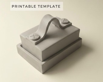 Butterdose Vorlage: DIY Keramik Platte Gebäude (Printable PDF)