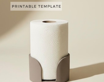 8" Paper Towel Holder Template: DIY Ceramic Vessel (Printable PDF)