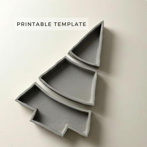 Sjabloon kerstboom serveerbordset: plaat bouwen (afdrukbare pdf A4)