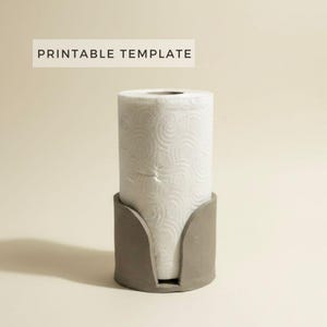 5" Paper Towel Holder Template: DIY Ceramic Slab Building (Printable PDF)