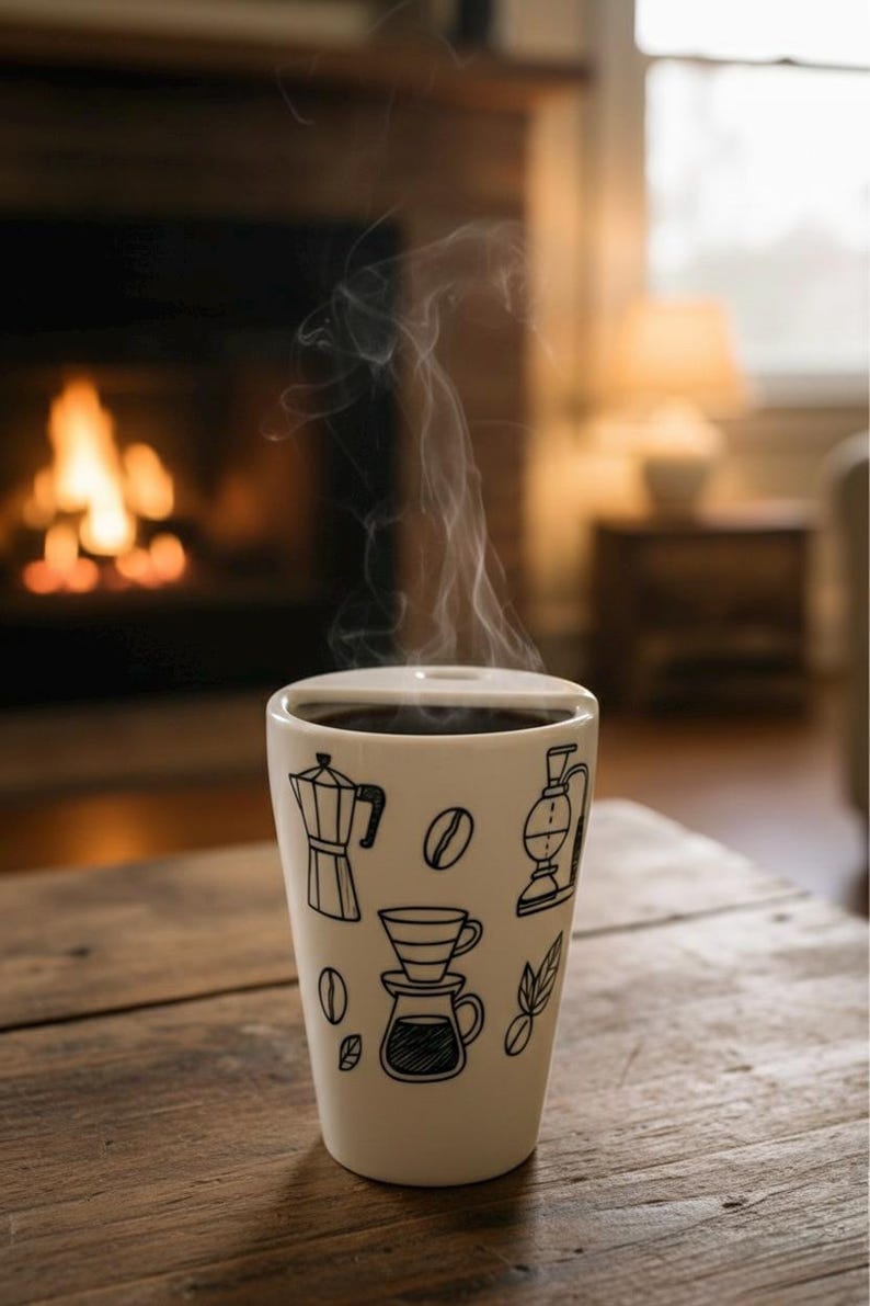 Tall Travel Mug Template: DIY Ceramics Pottery (Printable PDF Download A4 size) image 3
