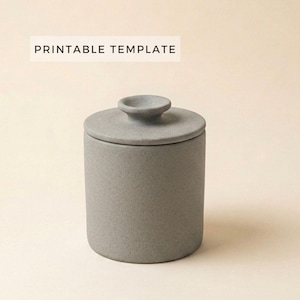 French Butter Bell Crock Template: DIY Kitchen Tool Pottery Slab Building (A4 PDF Download)