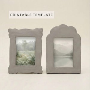 2 Piece Standing Frame Templates:  Slab Building Pottery (Printable PDF A4 size)