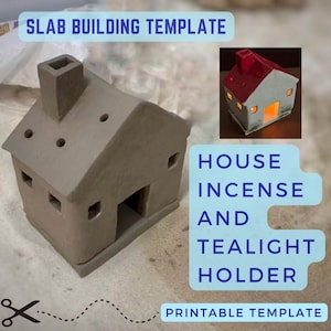 DIY House Incense & Tealight Holder Template: Slab Building (PDF Pattern)