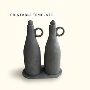 Sjabloon olie- en azijnflessenset: zelfgemaakt keramisch vat (pdf-download, A4-formaat)