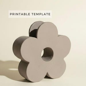 Flower Vase Template: DIY Slab Building Pottery (Printable PDF Download A4 size)