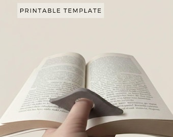 Thumb Ring Book Holder Template: DIY Ceramic Pottery (Printable PDF Download A4 size)