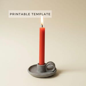 Christmas Candle Holder Template: DIY Ceramic Vessel, Slab Building (Printable PDF )