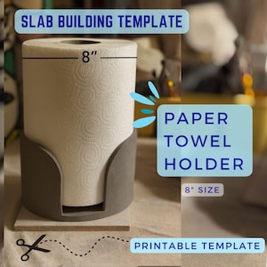 8&quot; Paper Towel Holder Template: DIY Ceramic Vessel (PDF Pattern)