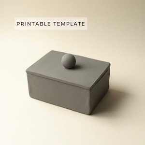 DIY Ceramic Box Template: Pottery Slab Building Stencil (Printable PDF Download A4 size)