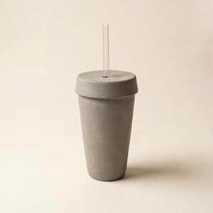 Vaso para bebidas frías con tapa (plantilla): Cerámica DIY (PDF imprimible tamaño A4) imagen 3