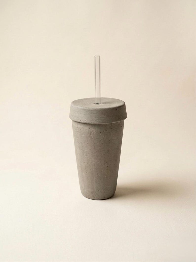Vaso para bebidas frías con tapa (plantilla): Cerámica DIY (PDF imprimible tamaño A4) imagen 3