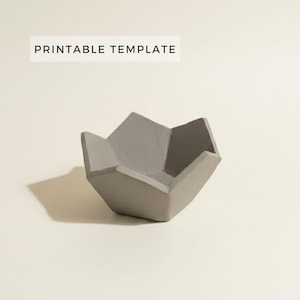 Geometric Bowl Template: Easy DIY Ceramic Vessel (Printable PDF Download A4 size)