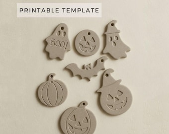 Halloween Ornament Templates: DIY Ceramic Pottery Stencils (PDF Download A4)