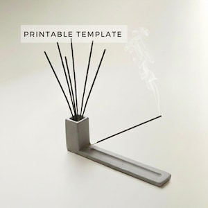 Incense Holder Template: DIY Ceramic Vessel, Pottery Slab Building (Printable PDF Download A4 size)