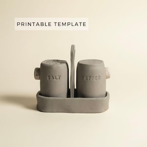 DIY Pottery Salt and Pepper Shaker Set Template (A4 Printable PDF)