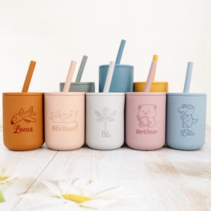 Custom Sippy Cup for Toddlers, Baby Cup with Name, Toddler Training Cup, Toddler tumbler with straw, Baby Tumbler Gifts, Baby Shower