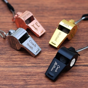 Personalized Whistle, Custom Engraved Whistle, Metal Coach Whistle, Custom Sport Gift, Gift For Coach, Teacher Gift, Whistle With Name