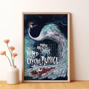 Póster de El pájaro con el plumaje de cristal, póster de película, arte de pared, decoración de habitación, póster de arte para regalos, impresión en lienzo