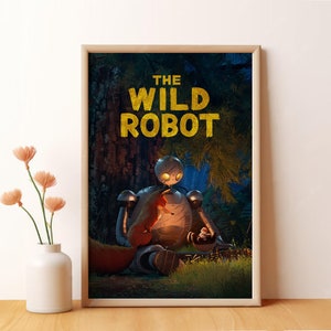 The Wild Roboter Poster, Filmposter, Wandkunst, Raumdekoration, Kunst Poster für Geschenke, Leinwanddruck